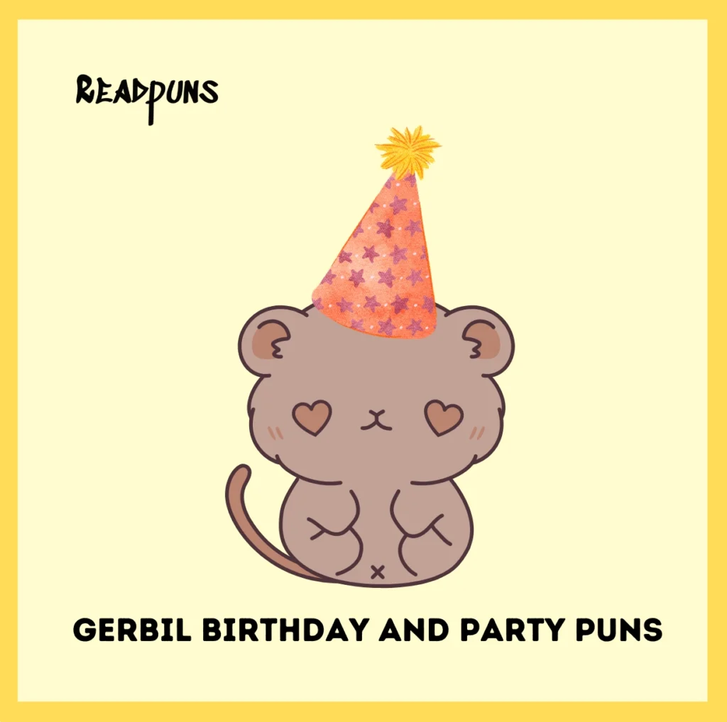 Gerbil Birthday and Party Puns