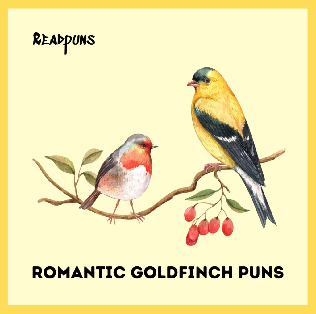 Romantic Goldfinch Puns
