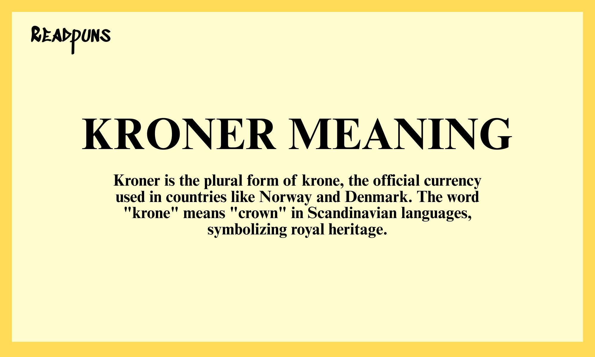 kroner meaning