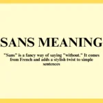 Sans Meaning