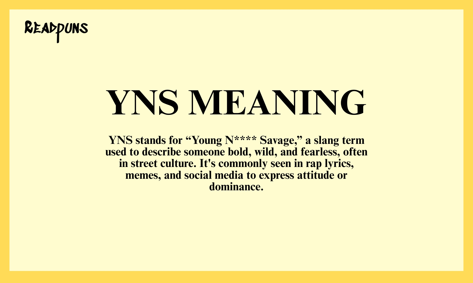 YNS Meaning